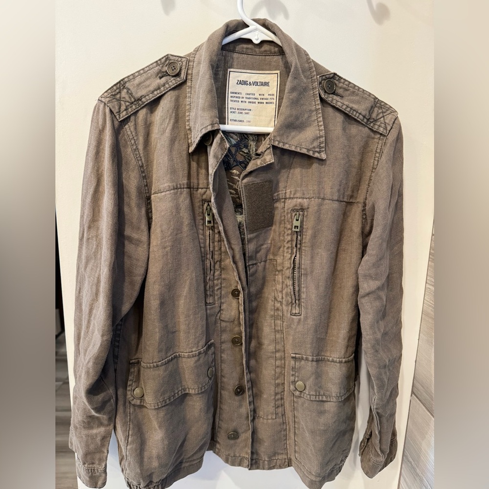 Zadig & Voltaire Taupe Utility Jacket
